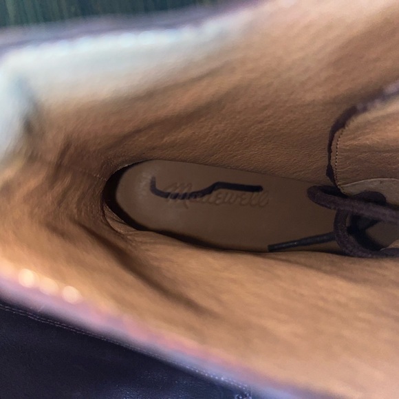 Madewell Rayna Lace Up Boots NG667 Red Leather 7 - Picture 8 of 10